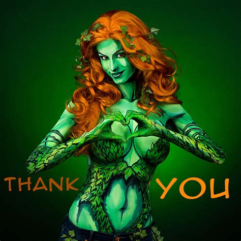Time Lapse Video Of Artist Painting A Poison Ivy Costume On Her Body At
