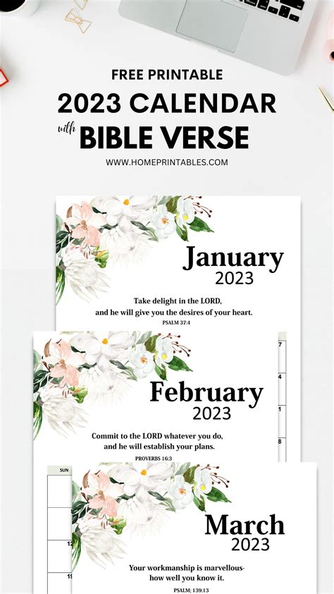 Free 2023 Bible Verse Calendar To Motivate You All Year