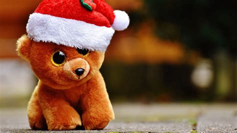 1920x1080 Wallpaper Toy Teddy Bear Christmas Happy