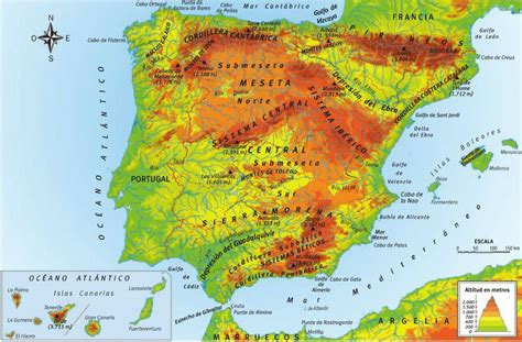 Mapa De Relieve De España Mapa De España