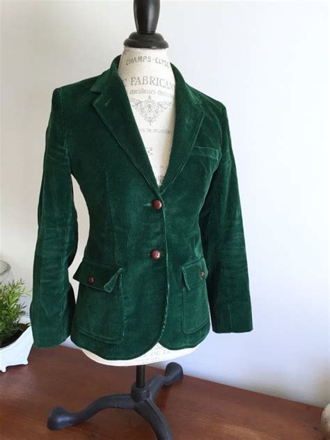 Forrest Green Corduroy Blazer With Elbow Patches Green Corduroy