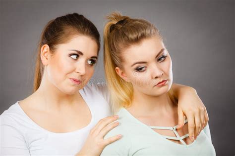 Woman Hugging Her Sad Female Friend Stock Photo Image Of Woman Adult