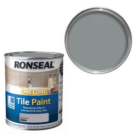 Matching the paint color to the granite is easier than matching the granite to the paint, because there are more paint shades to choose from than granite countertop color options. Ronseal One Coat Tile Paint, Granite Grey | Colour Supplies