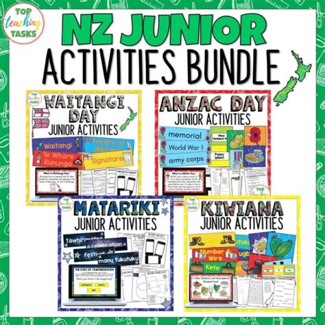 New Zealand Junior Activities Bundle Waitangi Day Anzac Day