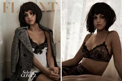 selena gomez strips down to her underwear for new flaunt magazine shoot mirror online