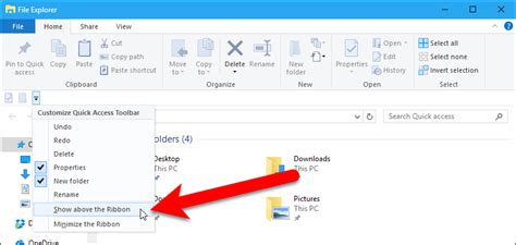 Customize The Quick Access Toolbar In Windows 10 S File Explorer Mobiruce