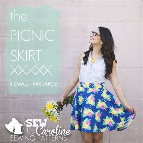 image of picnic skirt pdf instant download picnic skirt skirt patterns sewing skirt pattern