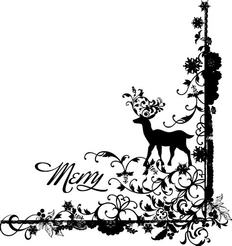 Images For Black And White Christmas Borders Clip Art Library