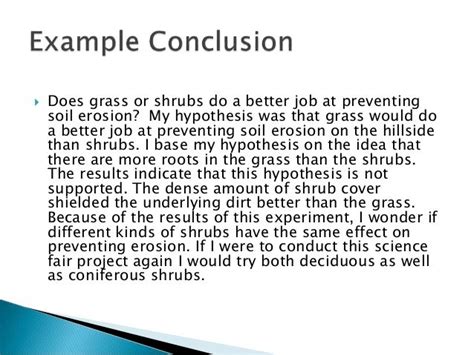 Writing A Conclusion In A Science Fair Project