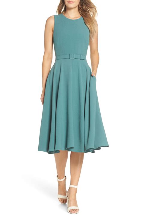 Gal Meets Glam Collection Kaye Belted Fit And Flare Dress Nordstrom