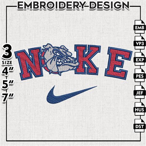 Nike Gonzaga Bulldogs Embroidery Designs Ncaa Embroidery Fi Inspire Uplift