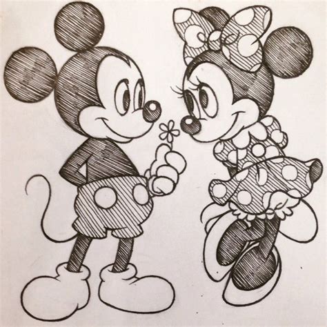 View 20 Easy Sketch Mickey Mouse And Minnie Mouse Drawing Trendqsession