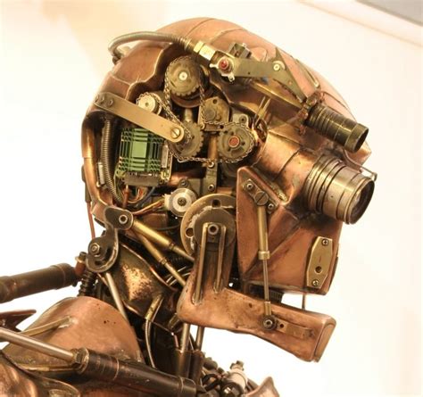 The Droid Head Steampunk Robots Steampunk Art Robot Art