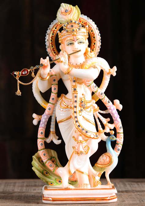 Sold White Marble Gopal Krishna Statue 12 90wm3 Hindu Gods