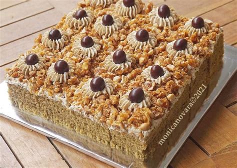 Resep Mocca Nougat Cake Jadul Oleh Monica Novara H Cookpad