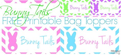 Free Printable Bunny Tails Bag Topper Free Templates Printable