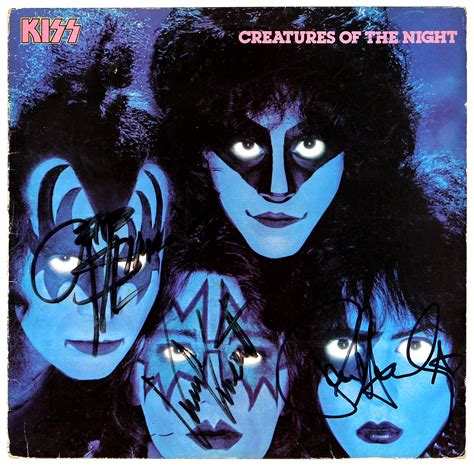 Lot Detail Kiss “creatures Of The Night” Band Signed Album