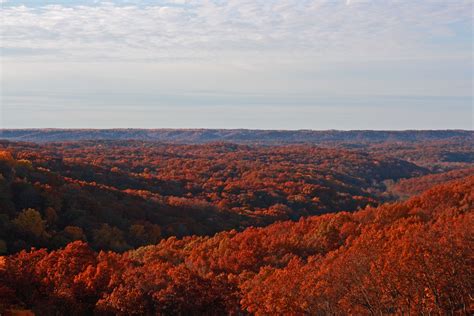 Fall Vista In Brown County State Park Brown County Indiana Brown