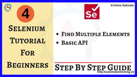 Selenium Tutorial Find Multiple Elements In Selenium Webdriver