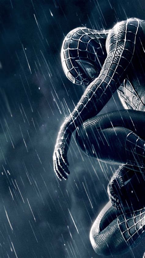 Spiderman 3 Black And Blue Mobile Hd Wallpaper Vactual Papers Black