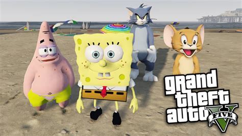 Gta 5 Mods Spongebob And Patrick Vs Tom And Jerry Mod Gta 5 Pc Mods