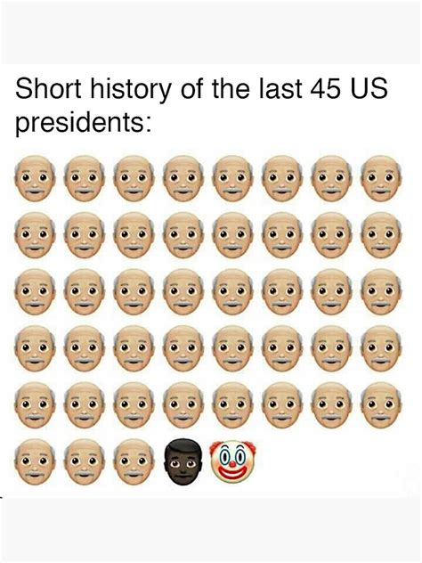 short history of the last 45 us presidents funny political meme poster for sale by mindchirp