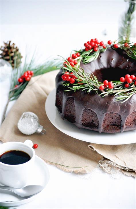 Bundt cake is easy to make, and it tastes excellent. Chocolate bundt cake with orange and rosemary | Christmas baking, Christmas desserts, Xmas food