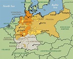 Map of German unification - North German Confederation - German Empire 1871