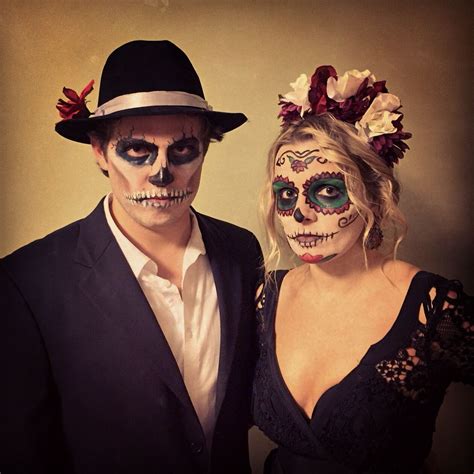 Popsugar has affiliate and advertising partnerships so we get revenue from sharing this content and from your purchase. Day of the dead couples costume! #halloween2014 | Day of dead costume, Couple halloween costumes ...