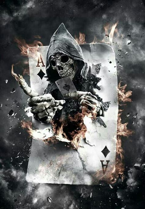 Ace Reaper Skull Wallpaper Creepy Art Dark Fantasy Art