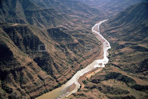 Overflightstock™ Blue Nile River In Dry Season Ethiopia 2003