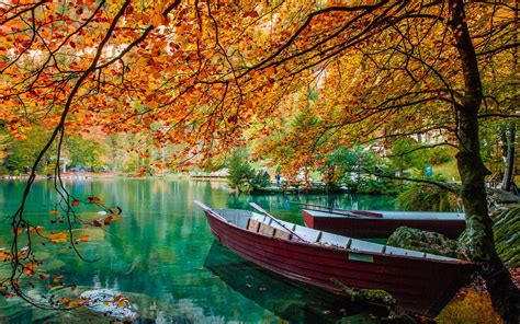 Autumn Boats Wallpapers Wallpaper Cave