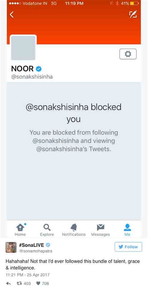 Oops Sonakshi Sinha Blocks Sona Mohapatra On Twitter For This Reason Business Of Cinema