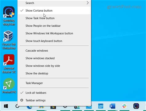 How To Remove The Windows 10 Search Box From The Taskbar Digisrun