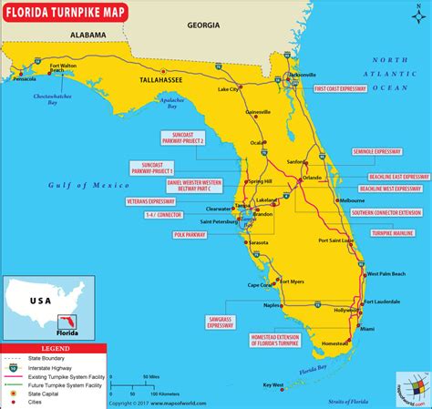 Map Of Florida Turnpike Verjaardag Vrouw 2020