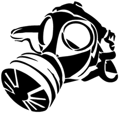 Gas Mask Graffiti Stencil Clipart Full Size Clipart 5790827