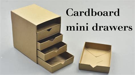 Diy Cardboard Mini Drawers Tutorial Creative Diy Youtube
