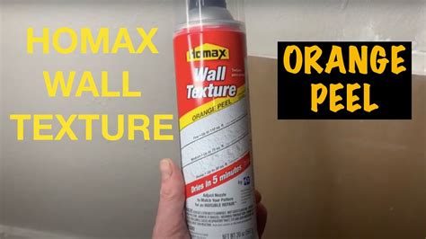 Homax Brand Orange Peel Dry Wall Texture Spray Can Tutorial