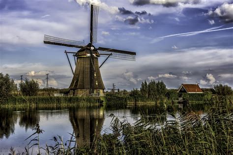 Man Made Windmill Hd Wallpaper