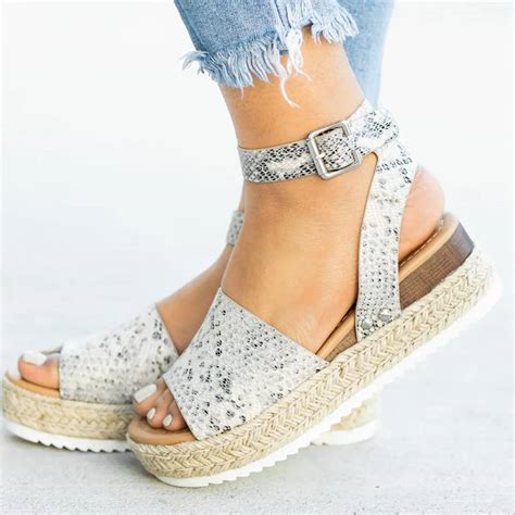 Sandales d été à talons hauts compensés pour femme chaussures
