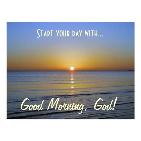 Good Morning God Inspirational Christian Message Postcard