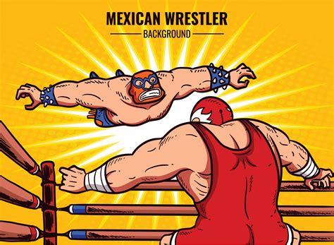 Mexican Wrestler Cartoon Illustration 172802 Vector Art At Vecteezy