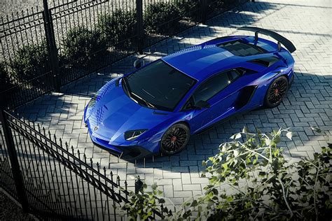 Blue Lamborghini Aventador Svj Wallpaper