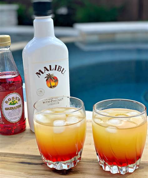 Whenever i visit california i always plan a meal at the sunset. Malibu Sunset Cocktails - The Cookin Chicks | Recipe in ...