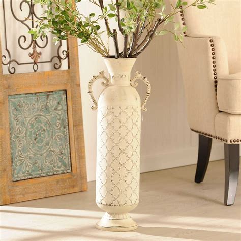 Ivory Distressed Metal Vase Kirklands