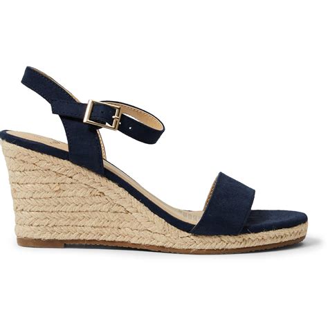 Andme Womens Espadrille Wedge Sandals Navy Big W