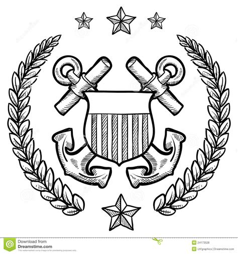Us Navy Insignia With Wreath Stock Vector Illustration Of Combat