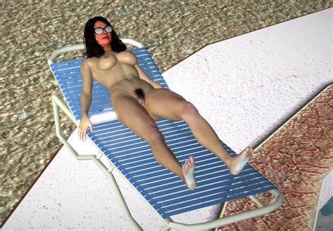 Rule 34 3d Amanda De Santa Grand Theft Auto Nude Pool Pubic Hair Sunglasses Tinted Eyewear