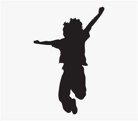 Jumping Child Silhouette Clip Art At Clker Kid Jumping Silhouette