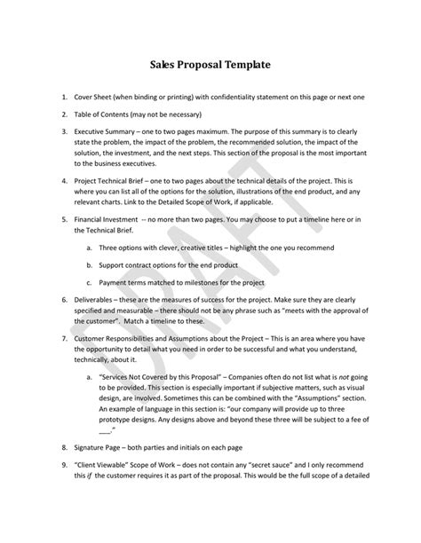 Sales Proposal Template In Word And Pdf Formats